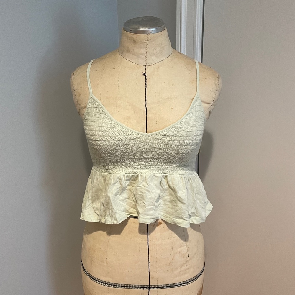 PacSun Flare Green Crop Top Size Medium
